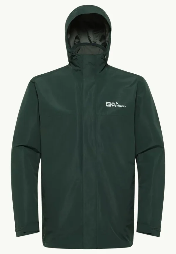 Jack Wolfskin Altenberg 3in1 Jacket Ανδρικό Συνθετικό Μπουφάν 3 σε 1 Regular Fit Black Olive