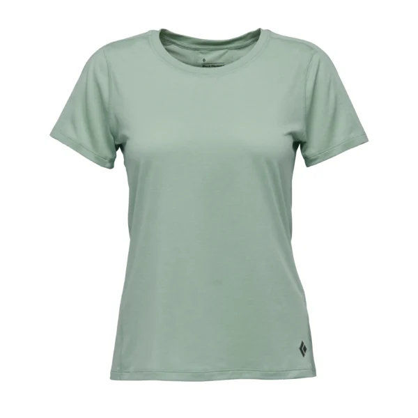 Black Diamond Lightwire Short Τech Tee Γυναικείο Κοντομάνικο Τεχνικό Μπλουζάκι Regular Fit Foam Green