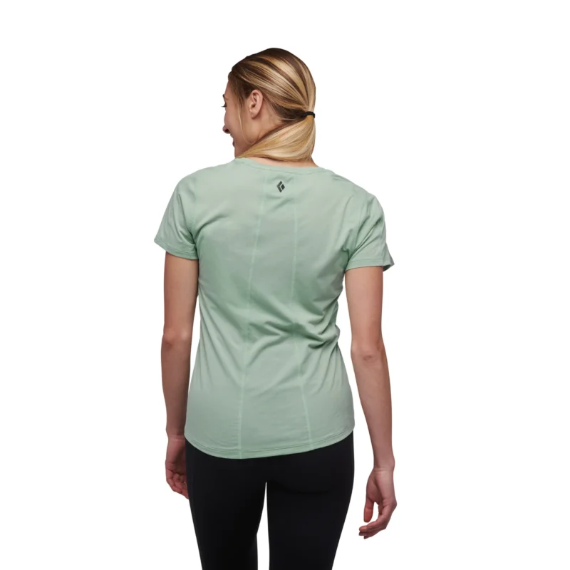 Black Diamond Lightwire Short Τech Tee Γυναικείο Κοντομάνικο Τεχνικό Μπλουζάκι Regular Fit Foam Green - Image 3