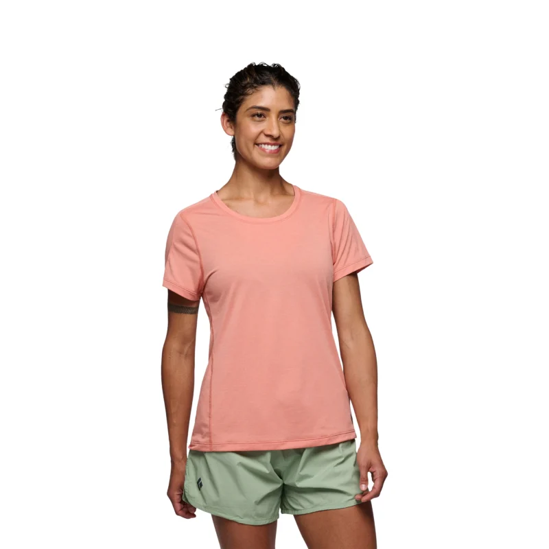 Black Diamond Lightwire Short Τech Tee Γυναικείο Κοντομάνικο Τεχνικό Μπλουζάκι Regular Fit Himalayan Salt - Εικόνα 2