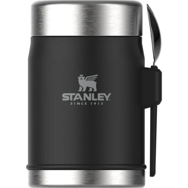 Stanley Legendary Food Jar + Spork 0.4L Δοχείο Φαγητού Με Κουτάλι Matte Black Pebble