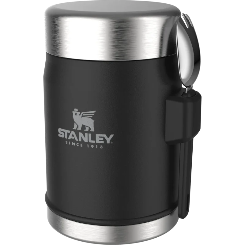 Stanley Legendary Food Jar + Spork 0.4L Δοχείο Φαγητού Με Κουτάλι Matte Black Pebble - Image 2