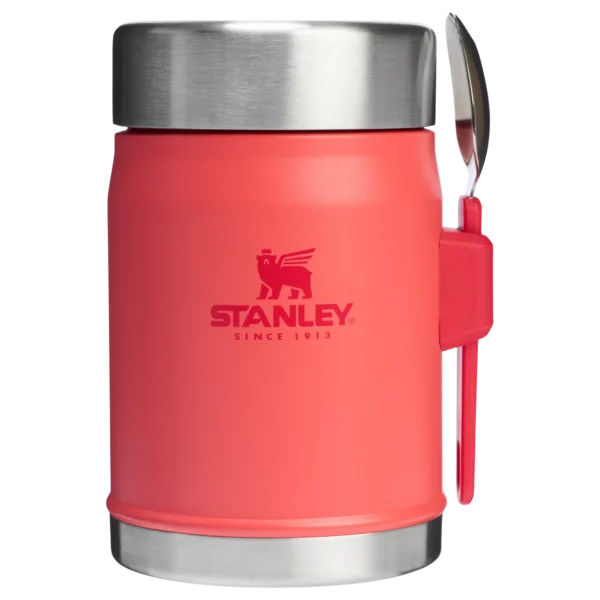 Stanley Legendary Food Jar + Spork 0.4L Δοχείο Φαγητού Με Κουτάλι Hot Coral