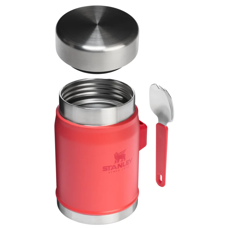 Stanley Legendary Food Jar + Spork 0.4L Δοχείο Φαγητού Με Κουτάλι Hot Coral - Image 2