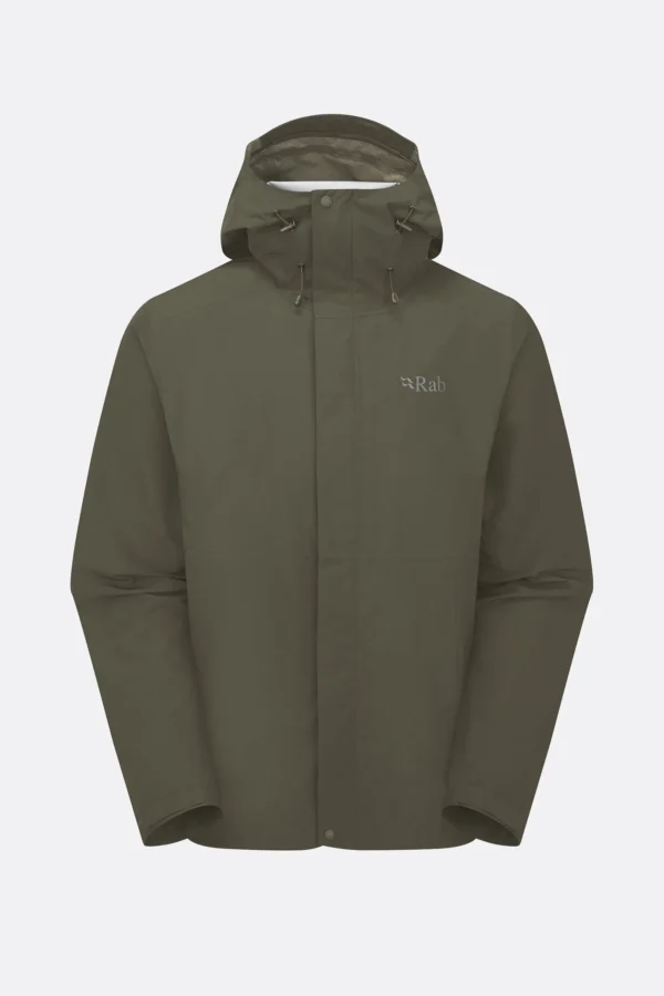 Rab Downpour Jacket Army Ανδρικό Αδιάβροχο 20.000 HH