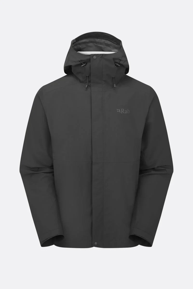 Rab Downpour Jacket Black Ανδρικό Αδιάβροχο 20.000 HH