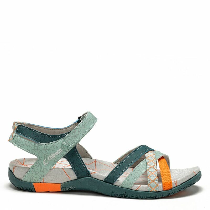 Chiruca Malibu Γυναικεία Σανδάλια Green/Orange - Image 2