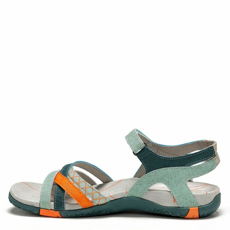 Chiruca Malibu Γυναικεία Σανδάλια Green/Orange - Image 4