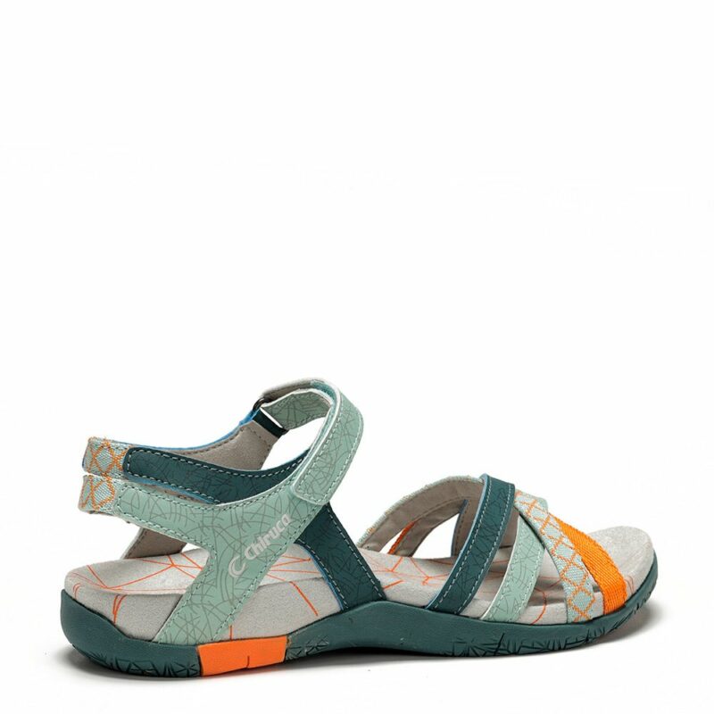 Chiruca Malibu Γυναικεία Σανδάλια Green/Orange - Image 5