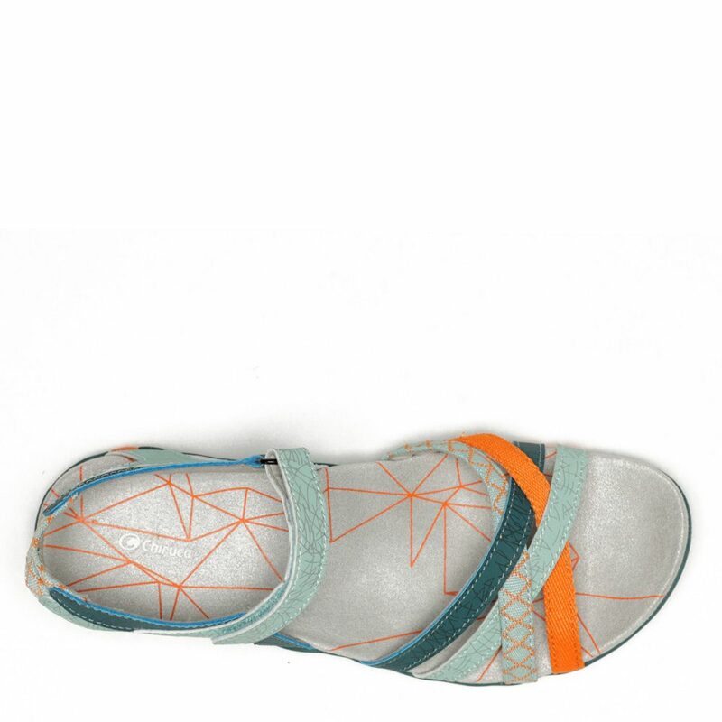 Chiruca Malibu Γυναικεία Σανδάλια Green/Orange - Image 6