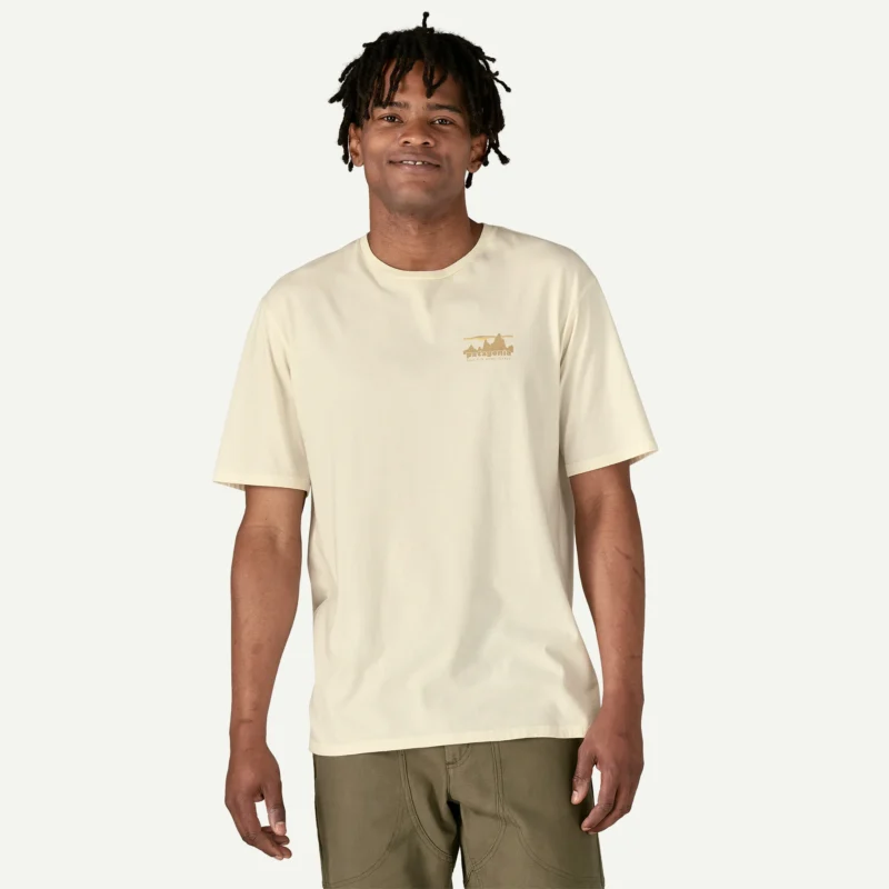 Patagonia Αντρικό Βαμβακερό T-shirt 73 Skyline Regular Fit Birch White - Image 2