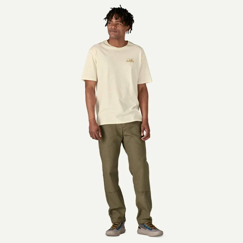 Patagonia Αντρικό Βαμβακερό T-shirt 73 Skyline Regular Fit Birch White - Image 4