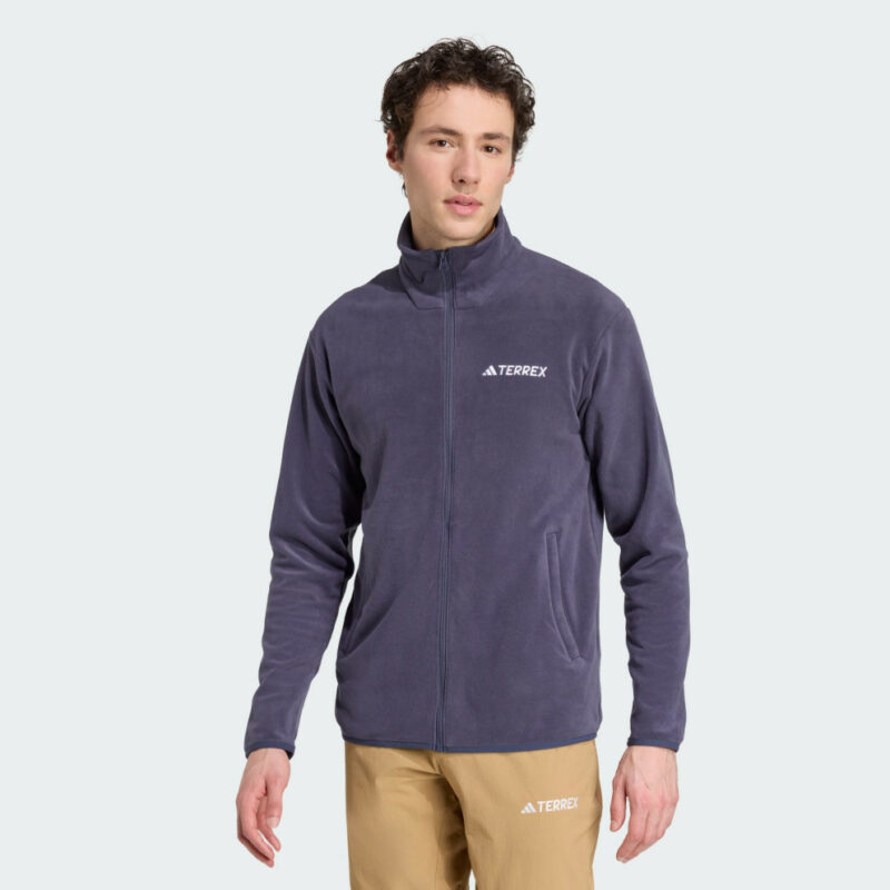 Adidas Terrex Multi Essentials Full Zip Ανδρική Συνθετική Fleece Ζακέτα Shadow Navy - Εικόνα 2
