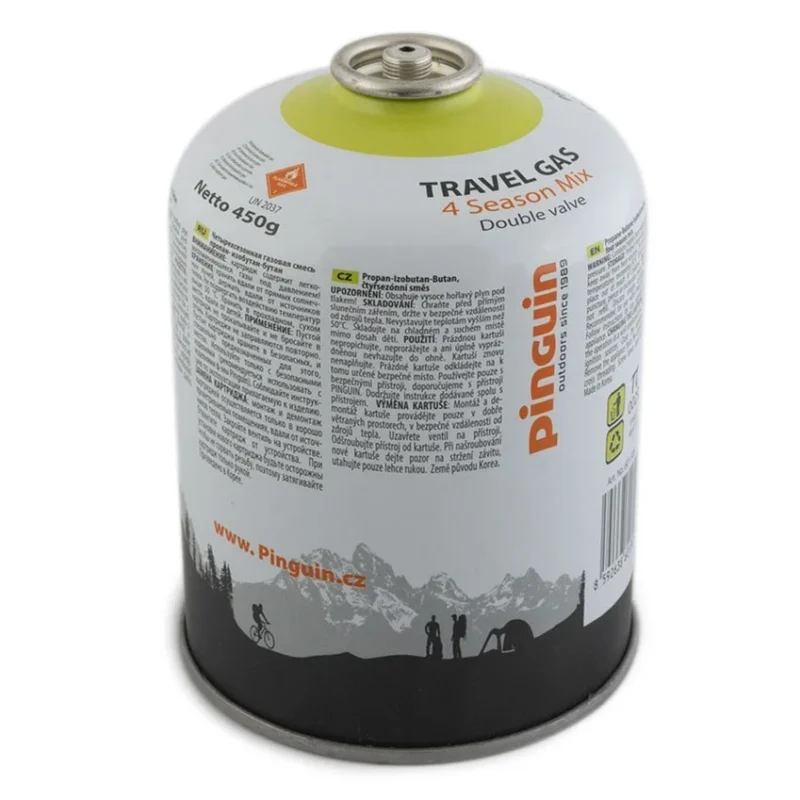 Pinguin Travel Gas 450g Φιάλη Αερίου Βιδωτή