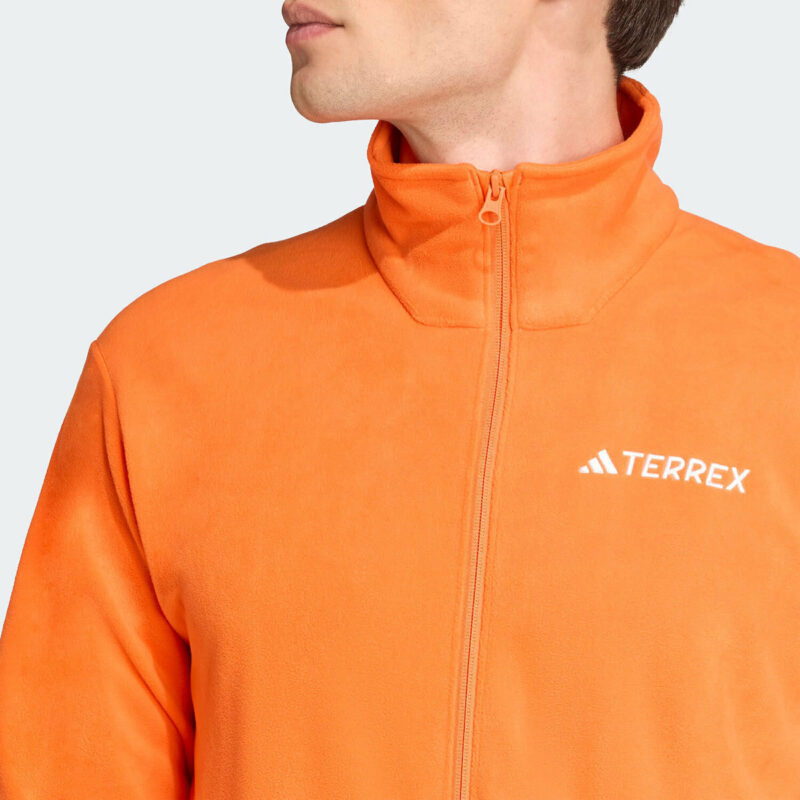 Adidas Terrex Multi Essentials Full Zip Ανδρική Συνθετική Fleece Ζακέτα Orange - Εικόνα 3