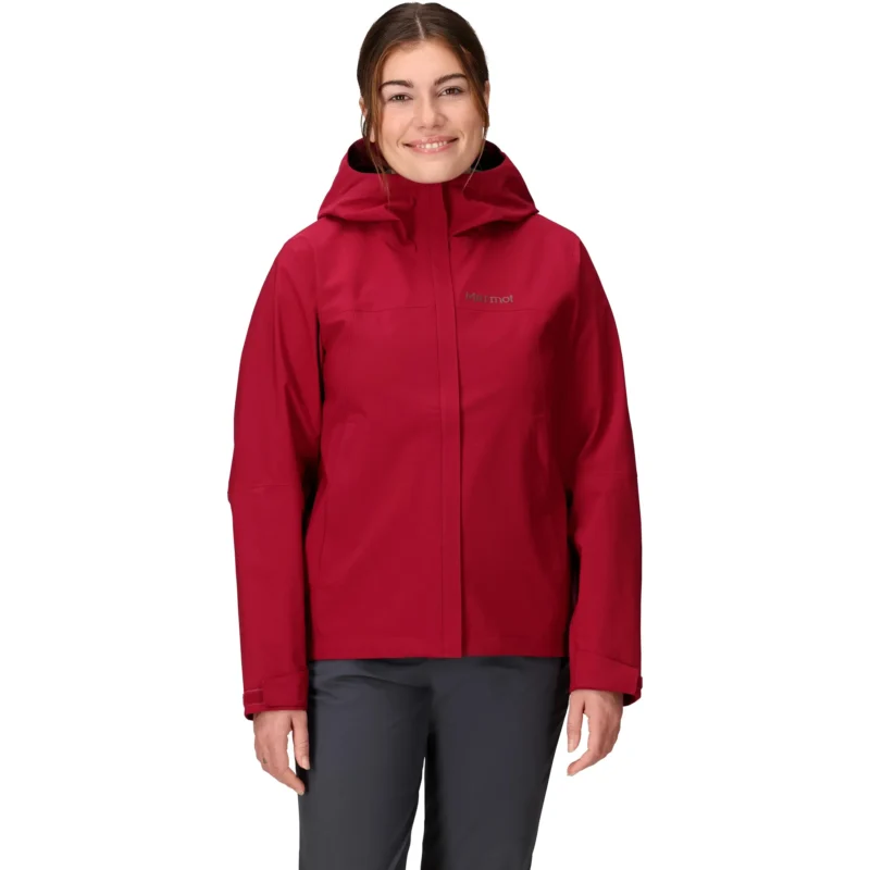 Marmot Women's PreCip® Eco Jacket Γυναικείο Συνθετικό Αδιάβροχο Regular Fit Red Mulberry - Εικόνα 3