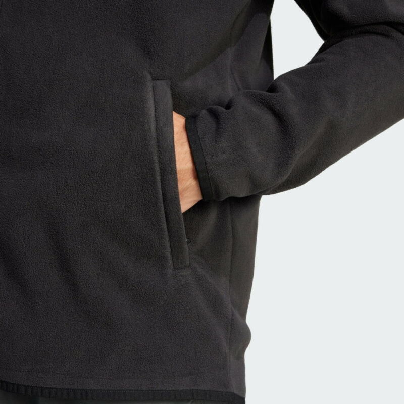 Adidas Terrex Multi Essentials Full Zip Ανδρική Συνθετική Fleece Ζακέτα Black - Εικόνα 5