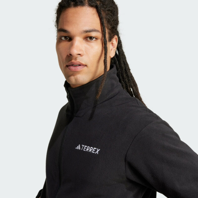 Adidas Terrex Multi Essentials Full Zip Ανδρική Συνθετική Fleece Ζακέτα Black - Εικόνα 4