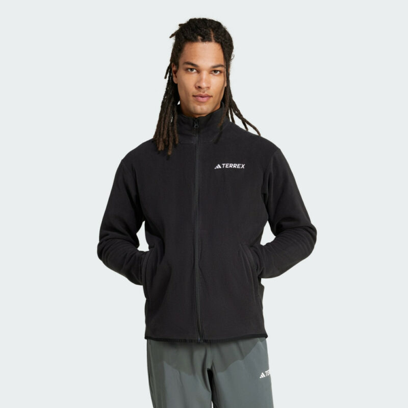 Adidas Terrex Multi Essentials Full Zip Ανδρική Συνθετική Fleece Ζακέτα Black - Εικόνα 2