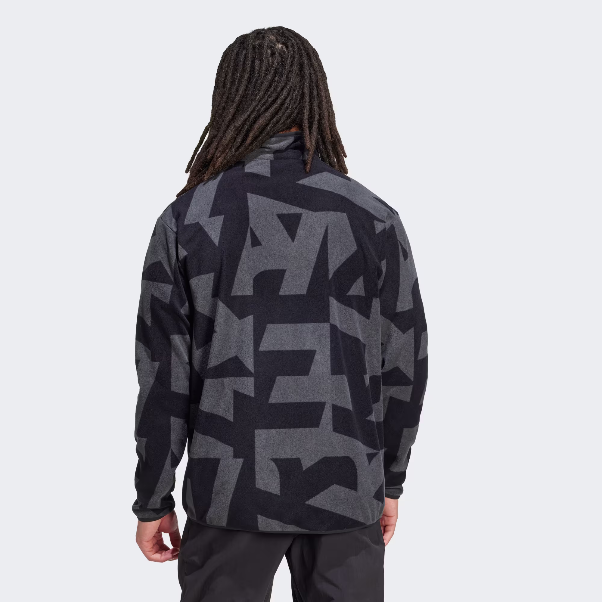 Adidas Terrex Multi Printed Full-Zip Ανδρική Fleece Ζακέτα Black/Carbon - Image 5
