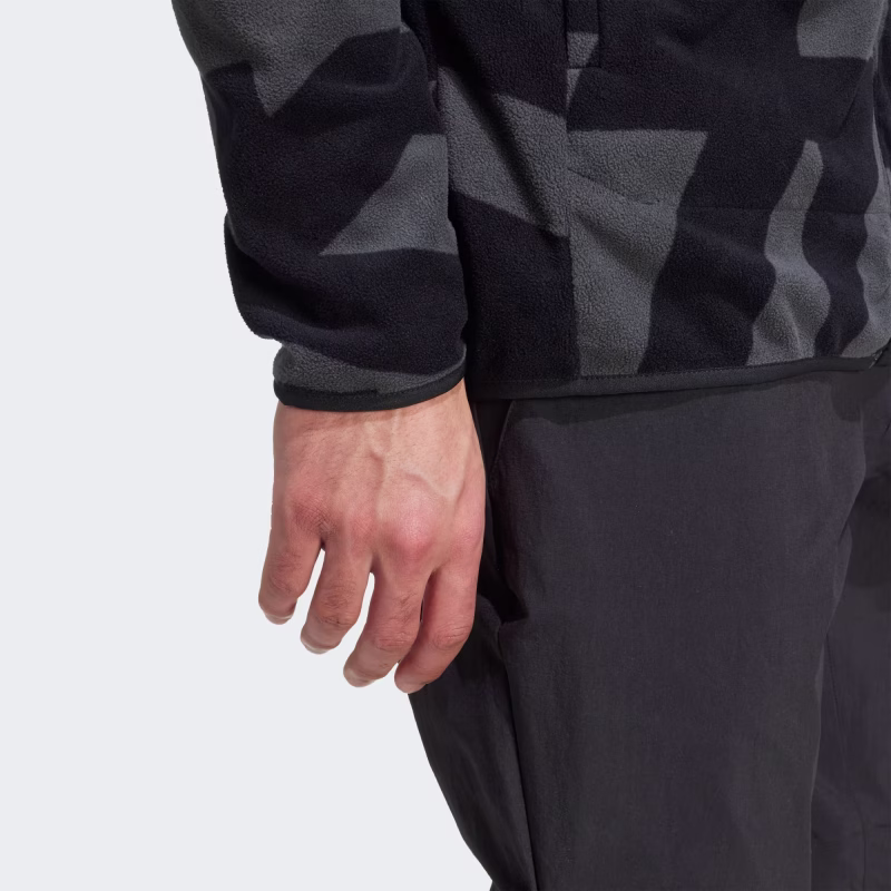 Adidas Terrex Multi Printed Full-Zip Ανδρική Fleece Ζακέτα Black/Carbon - Image 4