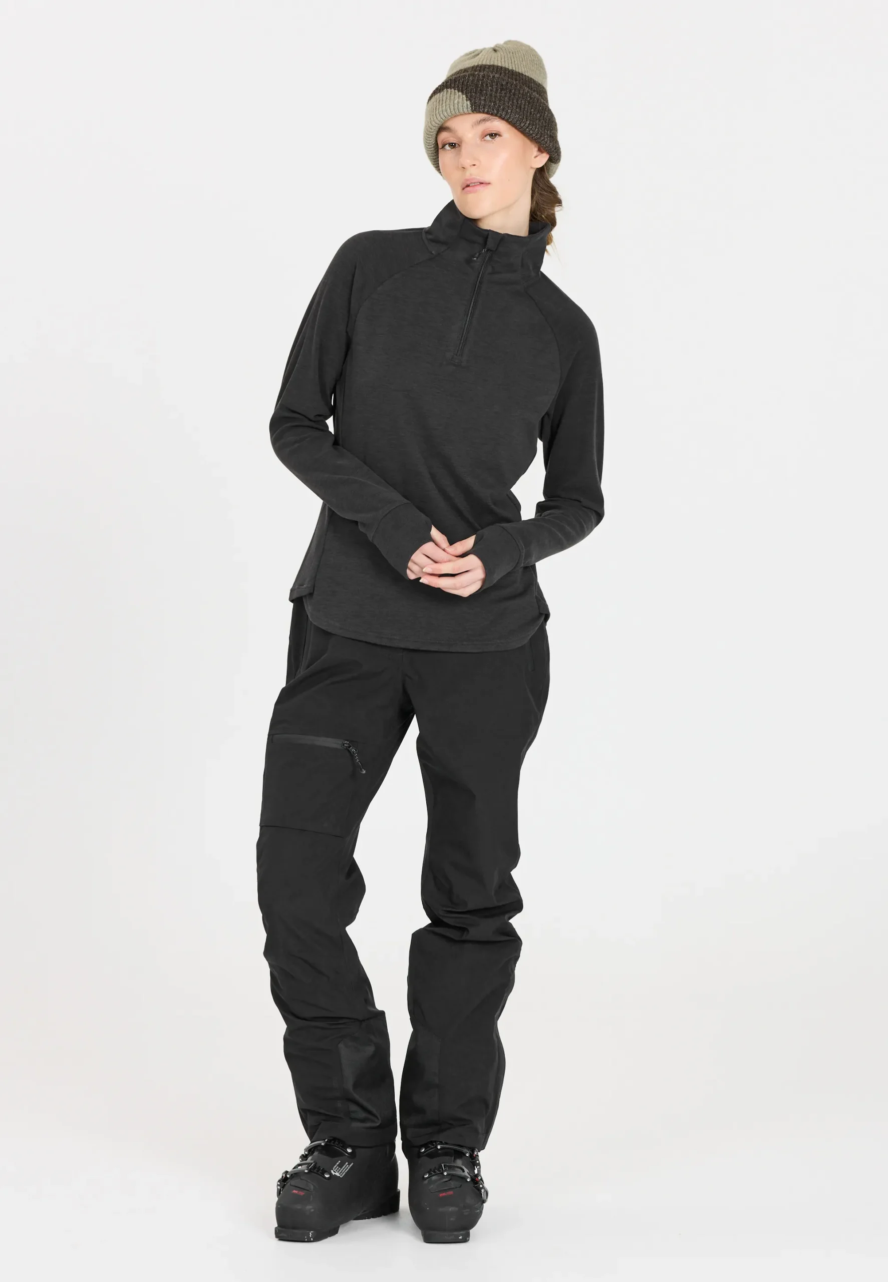 Whistler Kajsa Half Zip Γυναικείο Συνθετικό Fleece Phantom - Εικόνα 6