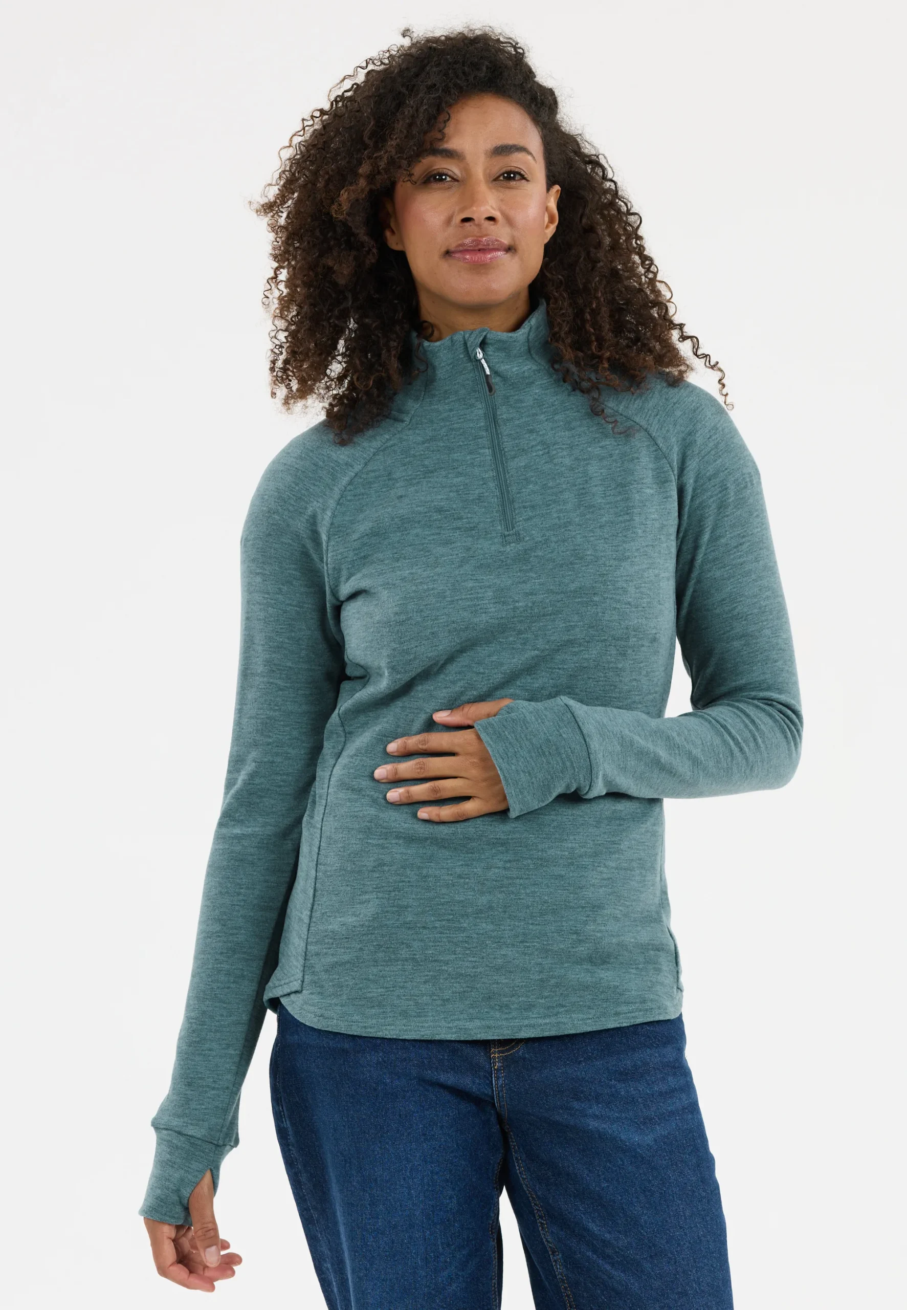 Whistler Kajsa Half Zip Γυναικείο Συνθετικό Fleece Storm Blue - Εικόνα 3