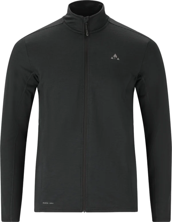 Whistler Kalle Waffle Full Zip Ανδρικό Fleece Black