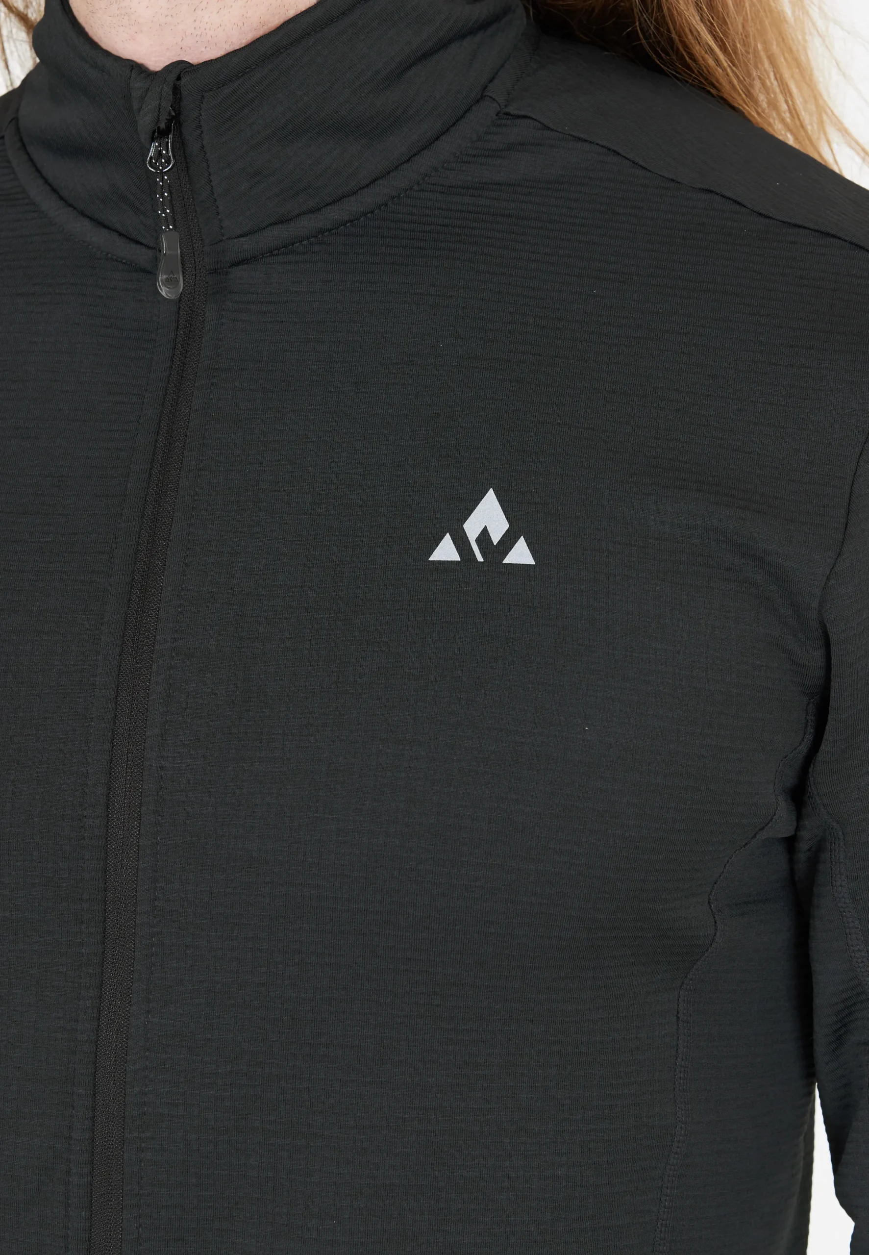 Whistler Kalle Waffle Full Zip Ανδρικό Fleece Black - Εικόνα 4
