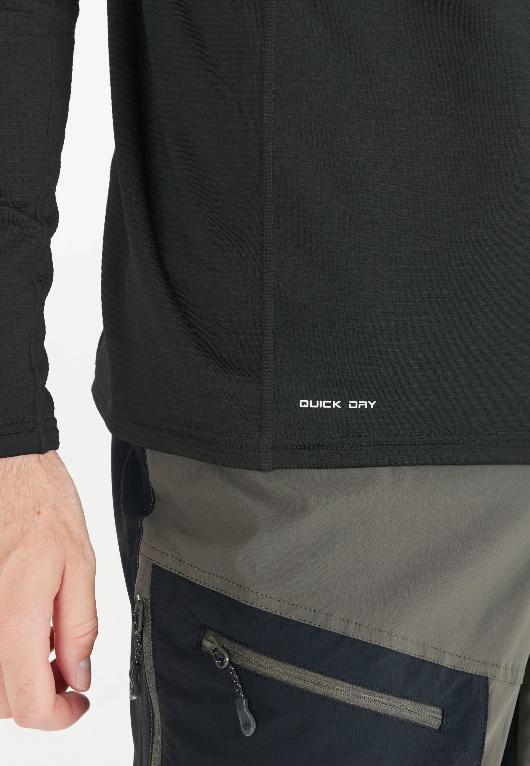 Whistler Kalle Waffle Full Zip Ανδρικό Fleece Black - Εικόνα 5