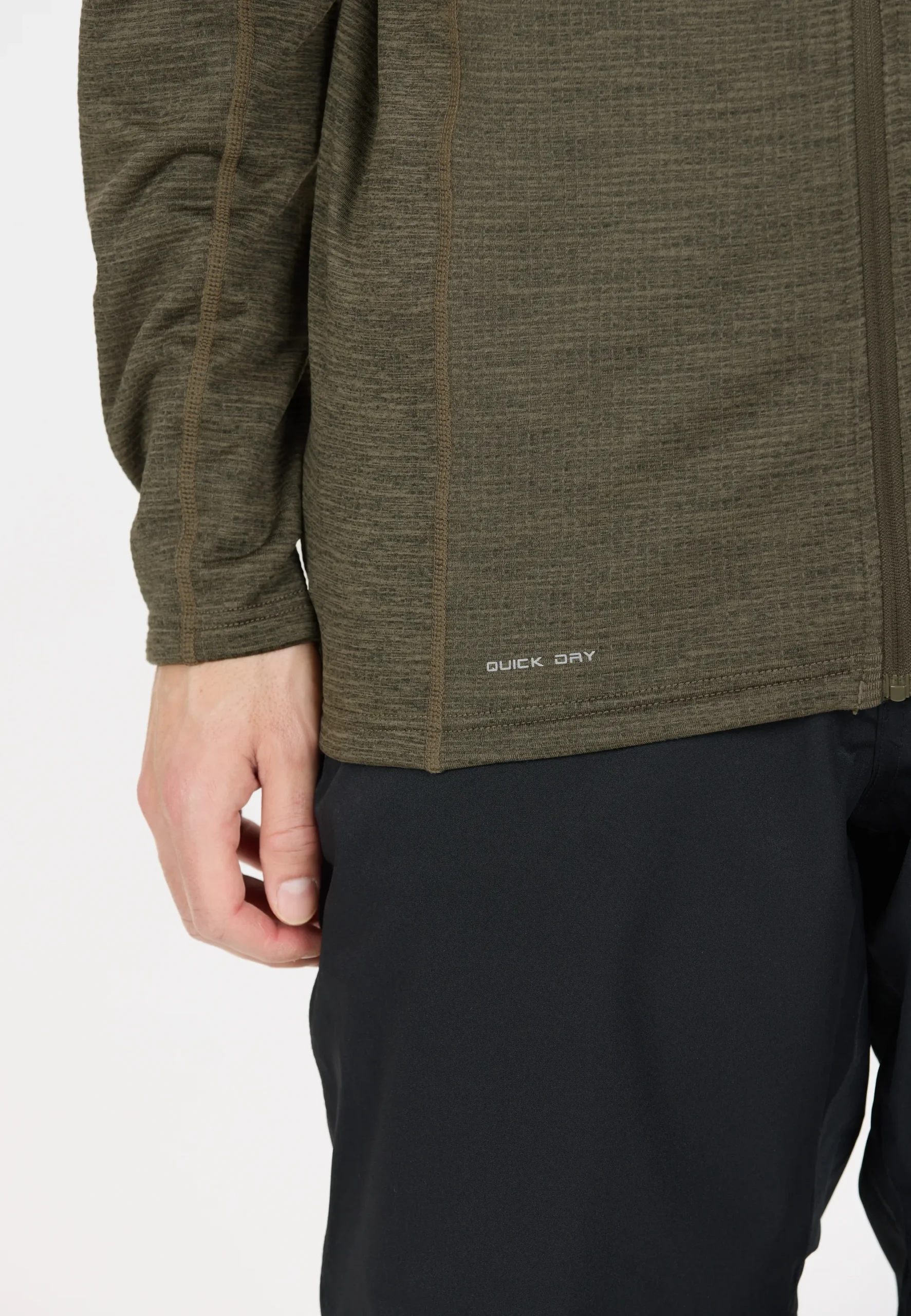 Whistler Kalle Waffle Full Zip Ανδρικό Fleece Black Ink - Εικόνα 4