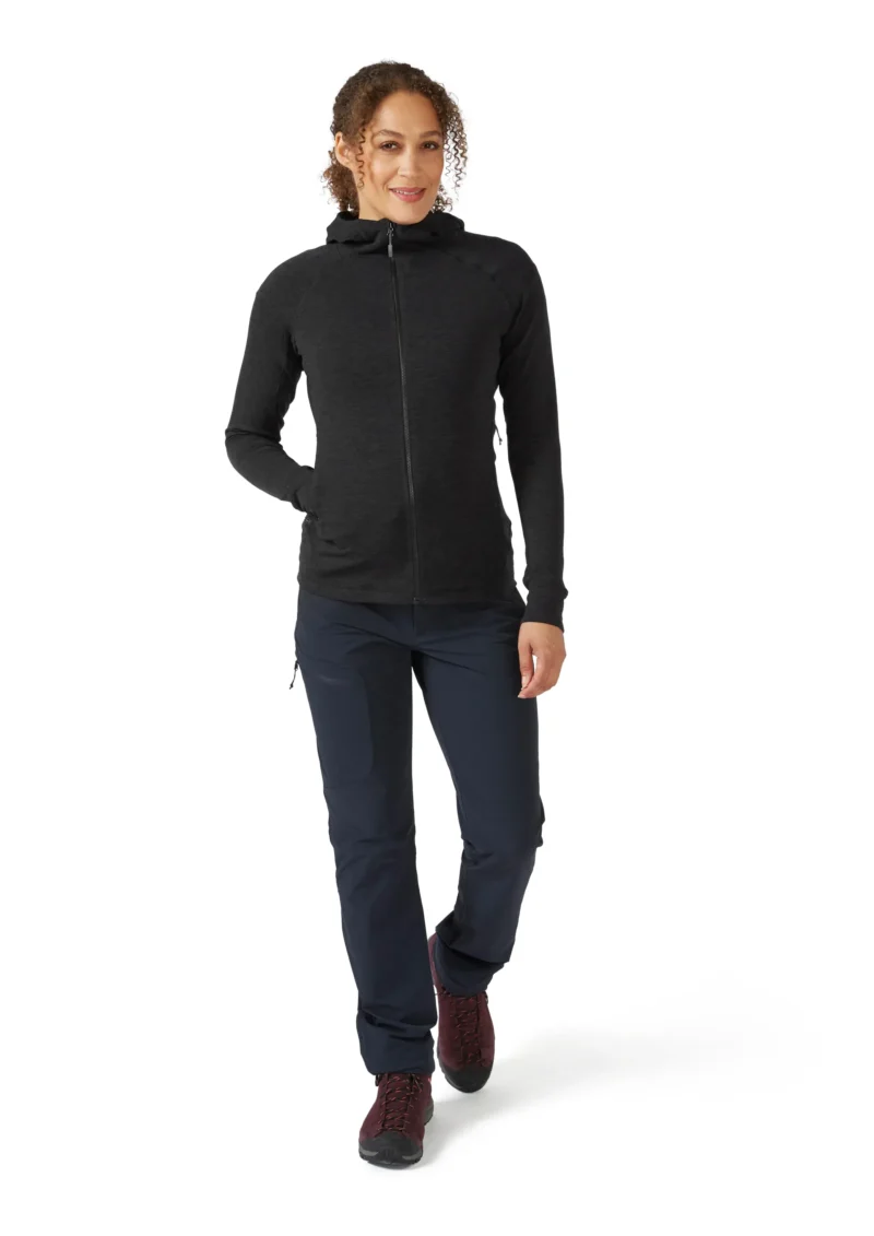 Rab Women's Nexus Hoody Black Γυναικεία Fleece Ζακέτα με Κουκούλα - Εικόνα 4