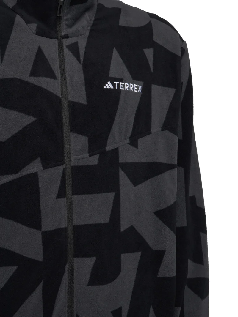 Adidas Terrex Multi Printed Full-Zip Ανδρική Fleece Ζακέτα Black/Carbon - Image 2