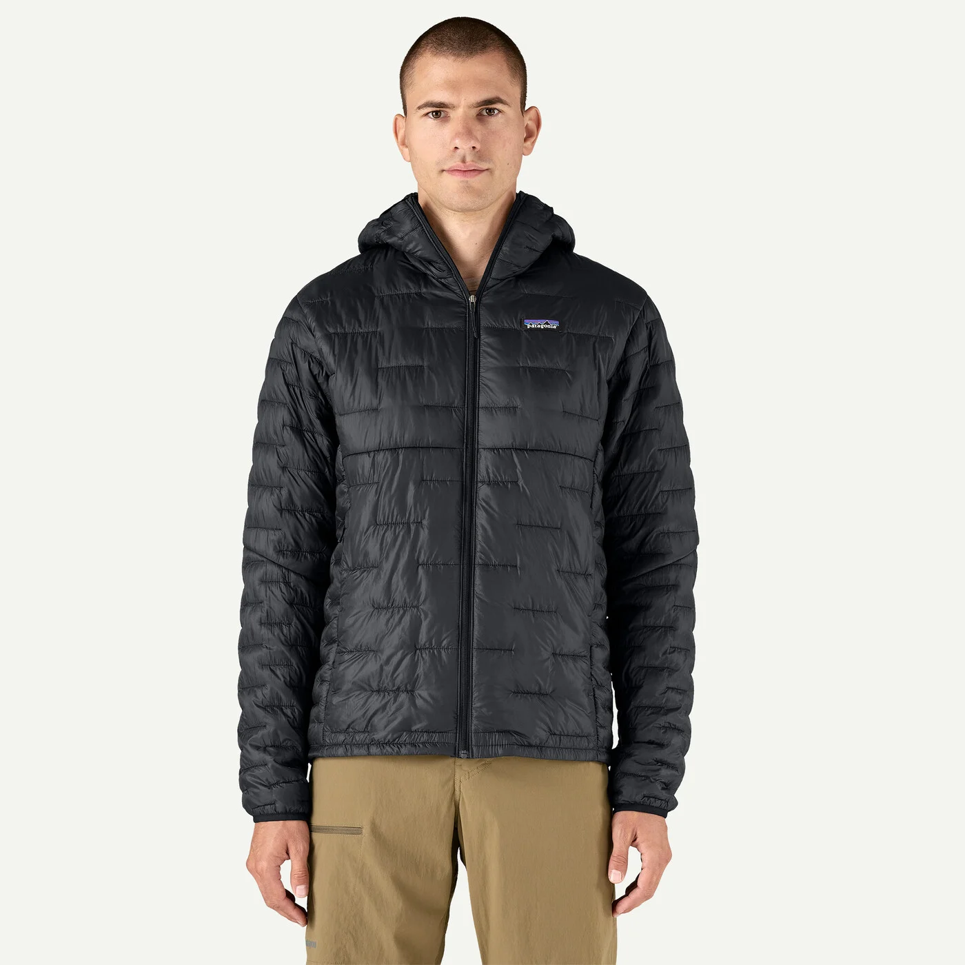 Patagonia Micro Puff Hoody Αντρικό Συνθετικό Μπουφάν Black - Image 2