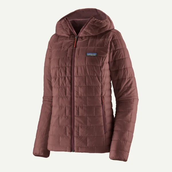 Patagonia Nano Puff Hoody Γυναικείο Συνθετικό Puffer Μπουφάν Regular Fit Dark Ruby