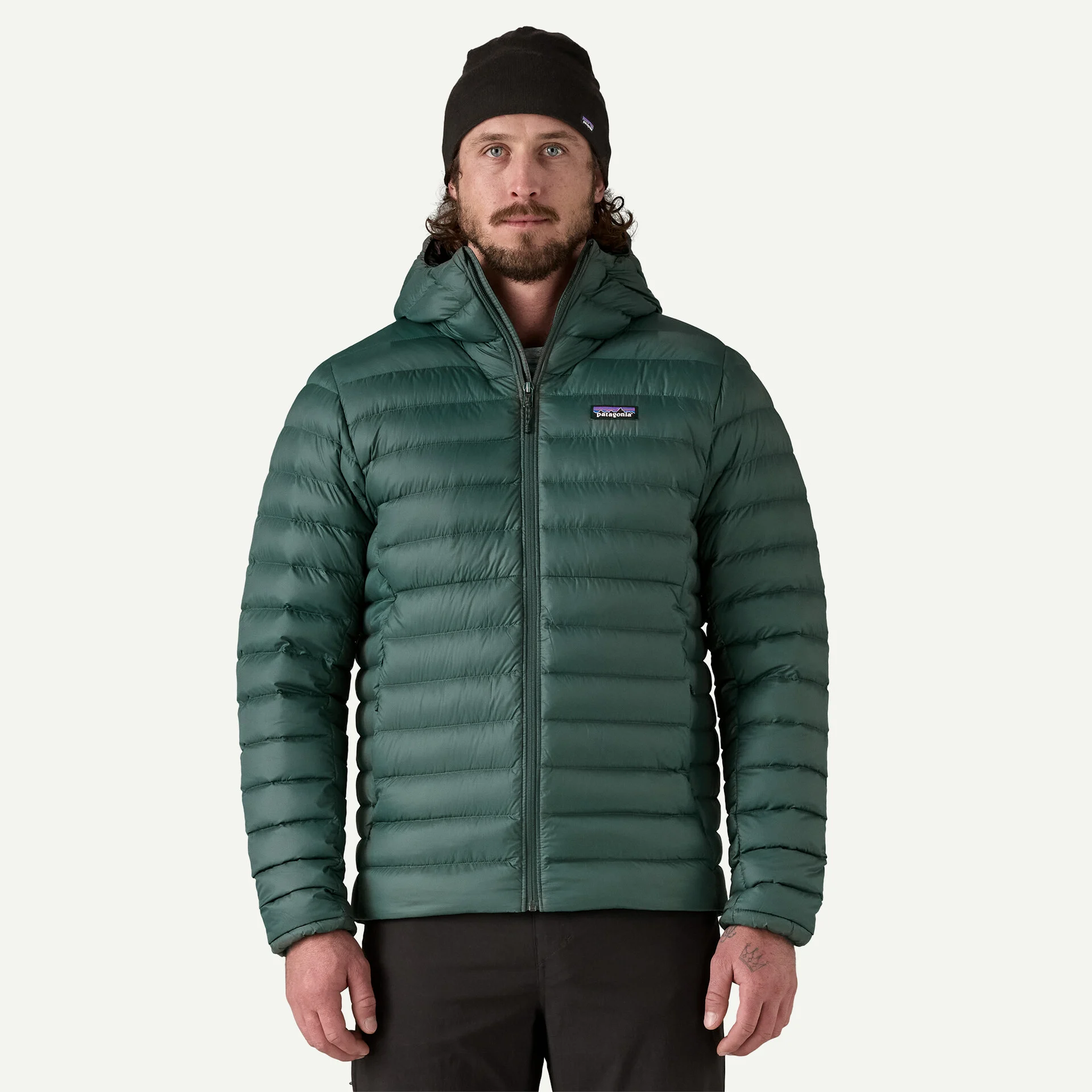 Patagonia Down Sweater Hoody Αντρικό Πουπουλένιο Μπουφάν Cascade Green - Εικόνα 6