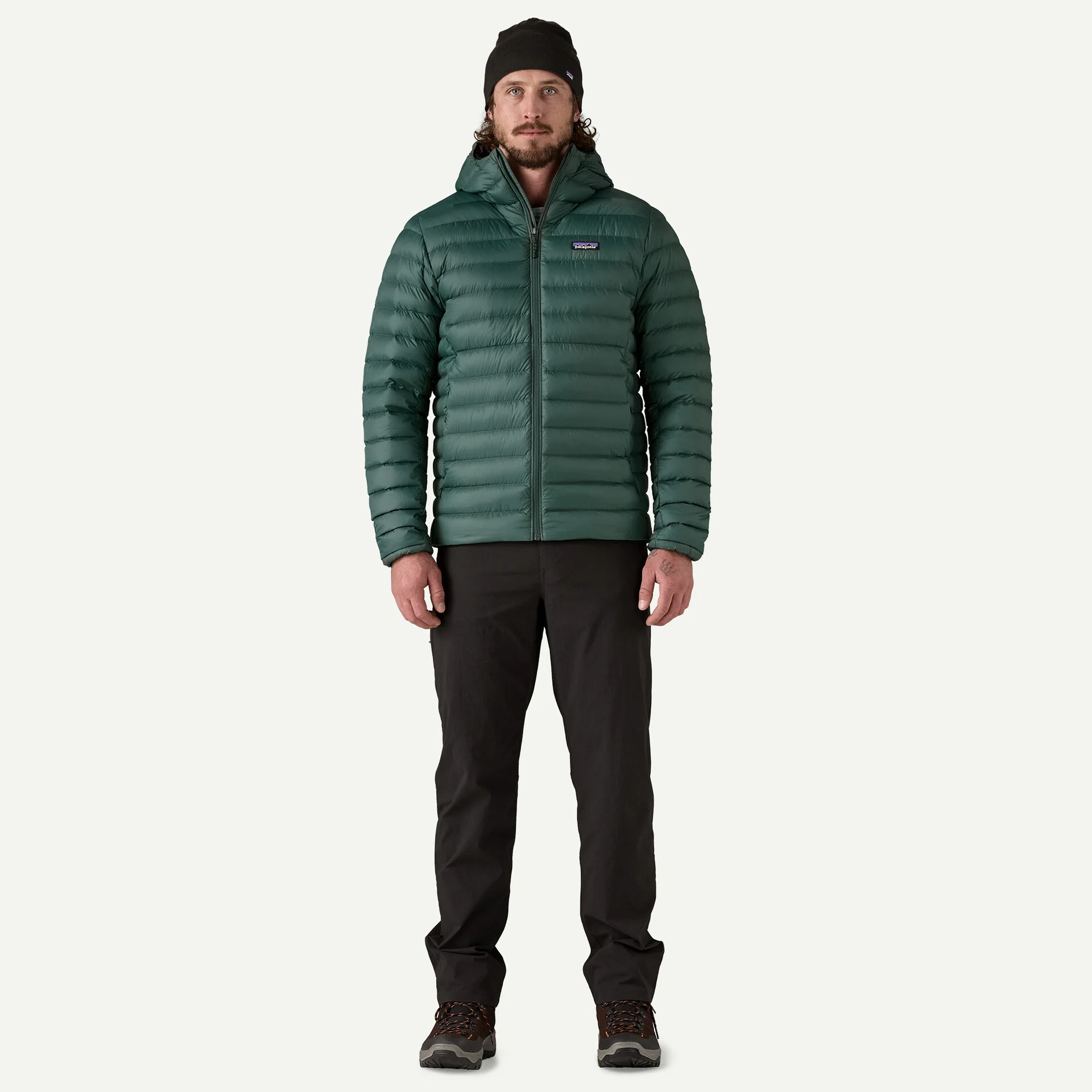 Patagonia Down Sweater Hoody Αντρικό Πουπουλένιο Μπουφάν Cascade Green - Εικόνα 4
