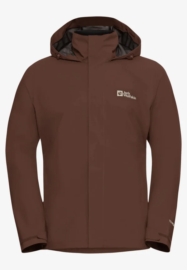 Jack Wolfskin Trailtime 2l Jkt Ανδρική Αδιάβροχη Μεμβράνη Hot Choc
