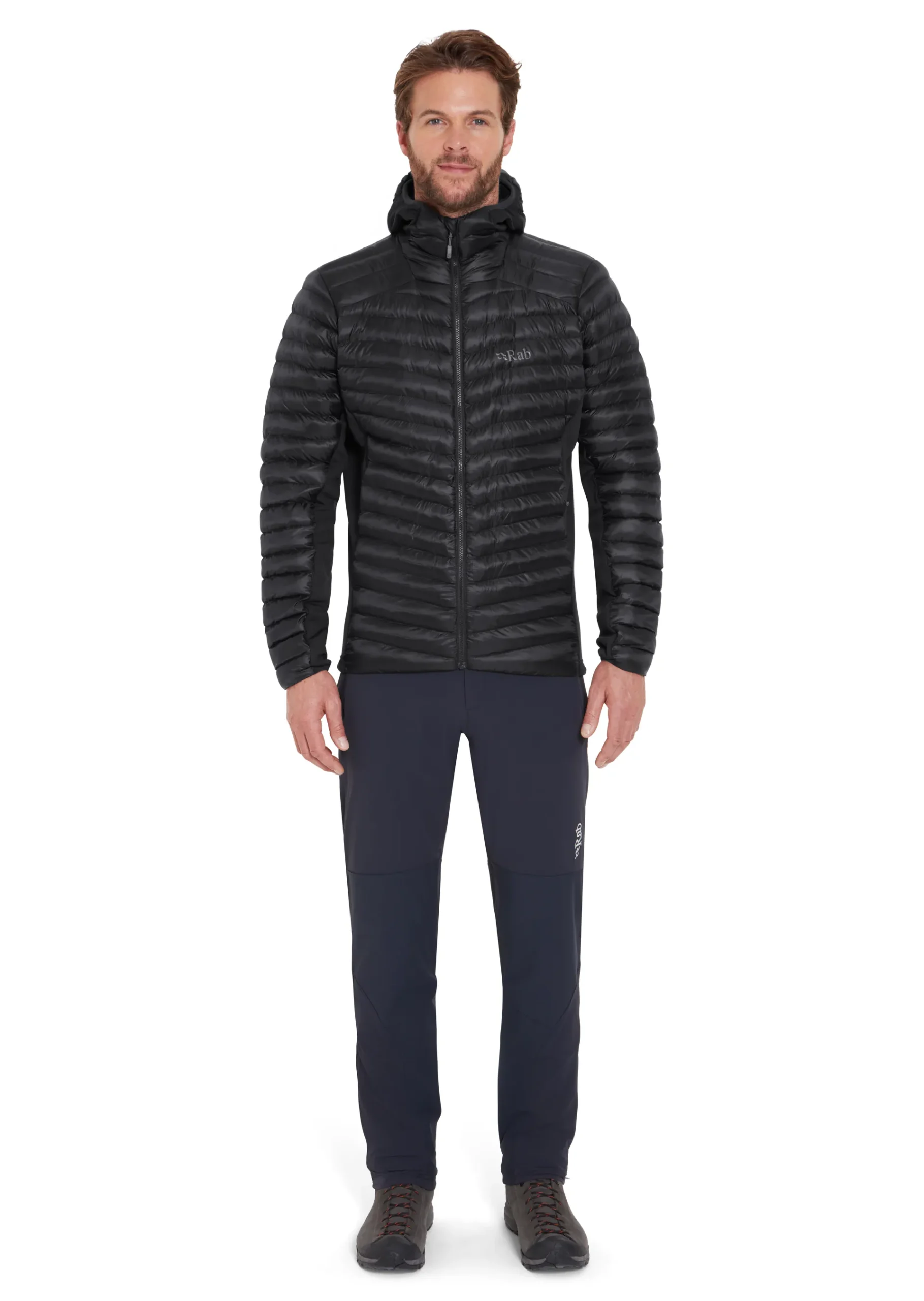 Rab Cirrus Flex Hoody Αντρικό Συνθετικό Puffer Μπουφάν Slim Black - Εικόνα 5