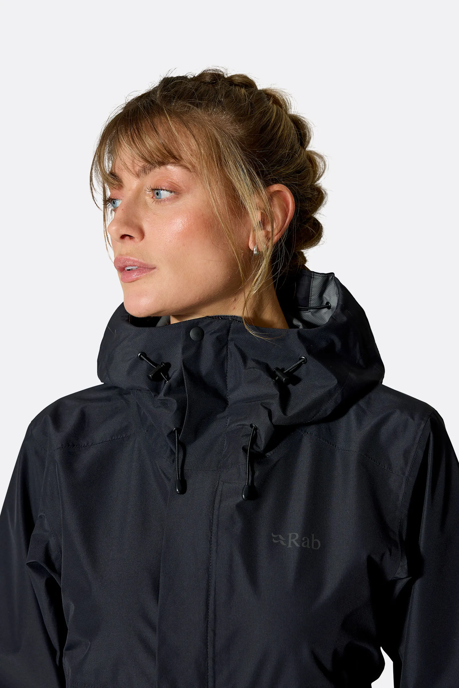 Rab Downpour Jacket Waterproof Black Γυναικείο Αδιάβροχο - Image 7