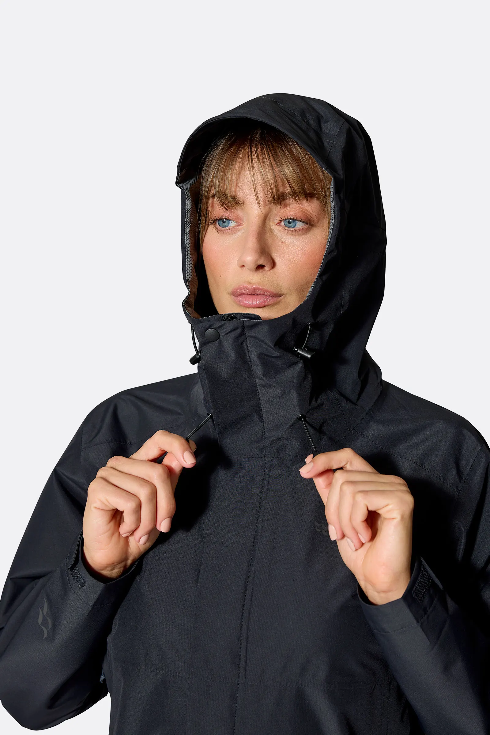 Rab Downpour Jacket Waterproof Black Γυναικείο Αδιάβροχο - Image 6